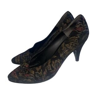 BRUNO MAGLI HEELS SUEDE FLORAL SZ: 8